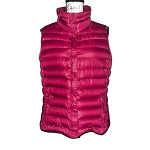 Gap hot pink puffer‎ sleeveless coat large